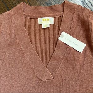 Anthropologie Sparkly Burnt orange sweatshirt